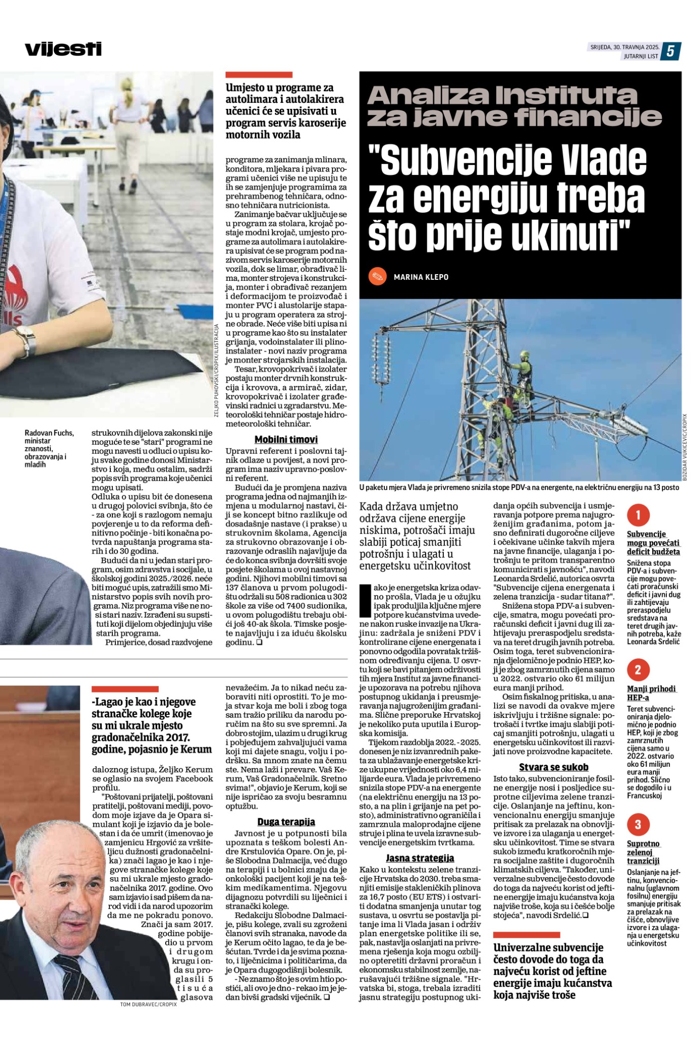 Jutarnji list 30.4.2025