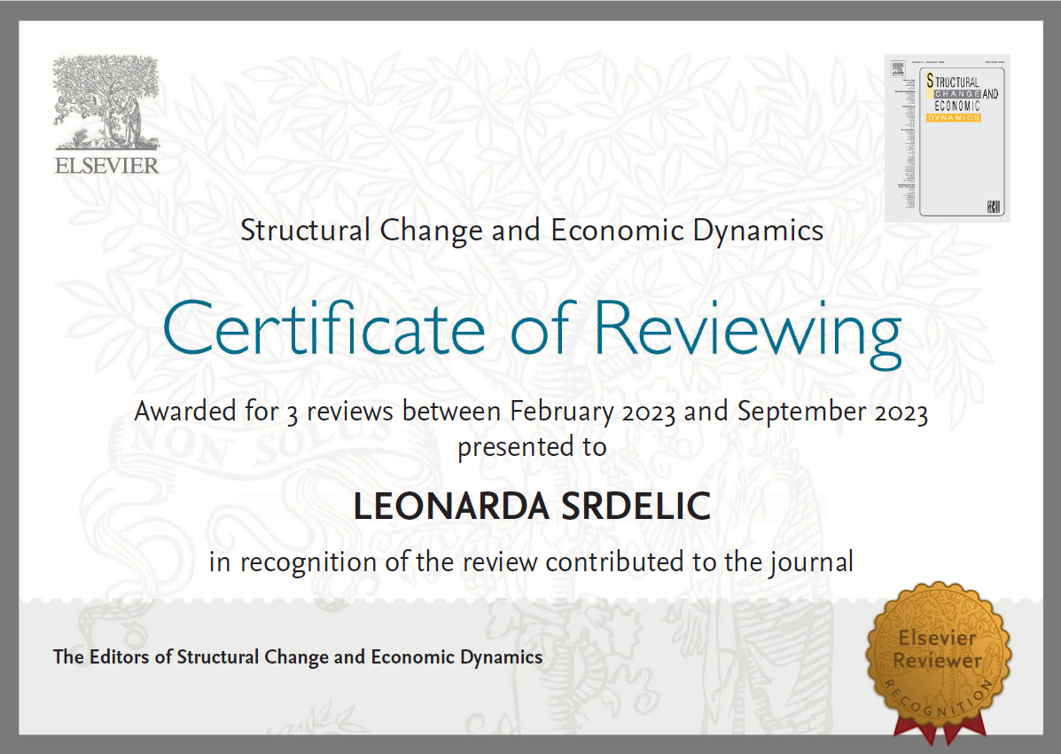 Certifikat za recenzentski rad